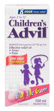 Load image into Gallery viewer, Advil Children&#39;s Ibuprofen Suspension Dye-Free, Bubble Gum Flavour - 100ml
