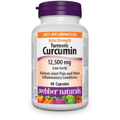 Webber Naturals Extra Strength Turmeric Curcumin 12500 mg - 60 capsules