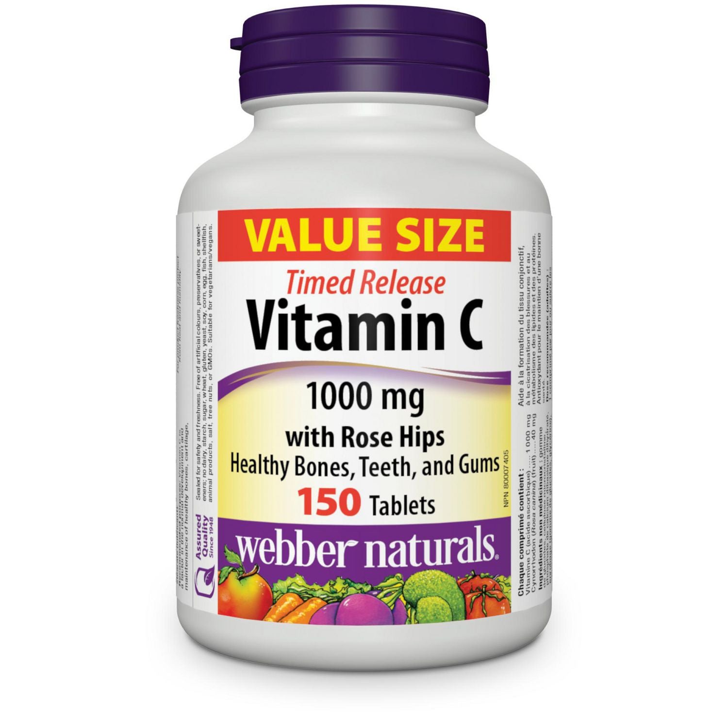 Webber Naturals Timed Release Vitamin C 1000 mg - 150 tablets