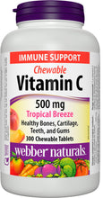 Load image into Gallery viewer, Webber Naturals Chewable Vitamin C 500 mg, Tropical Breeze - 300 chewable tablets
