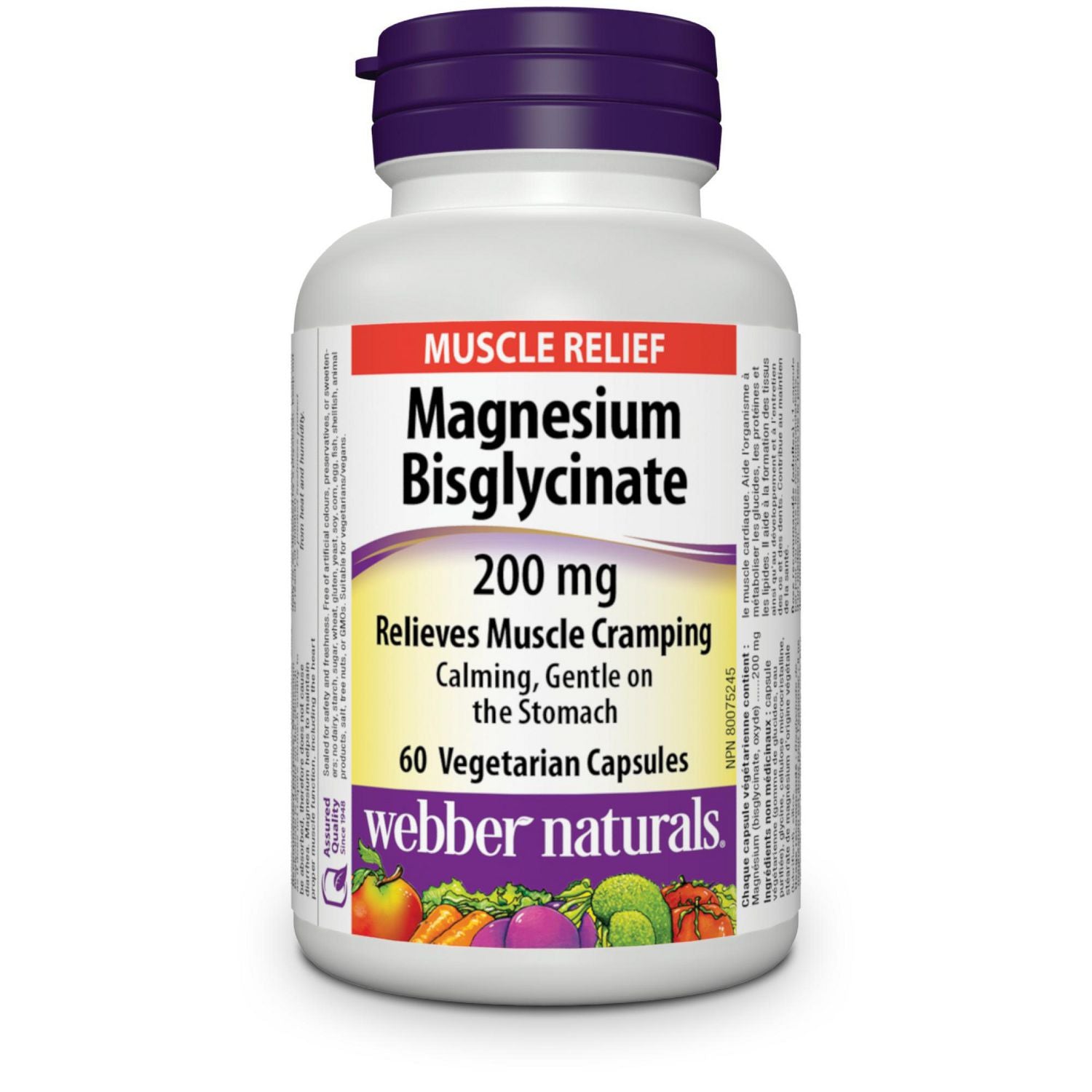 Webber Naturals Magnesium Bisglycinate 200 mg - 60 capsules