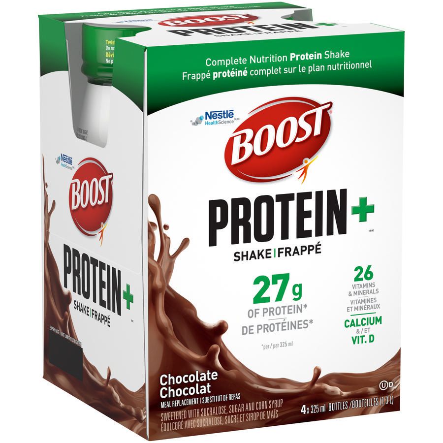 Boost Protein+ Protein Shake, Chocolate - 4 x 325 ml