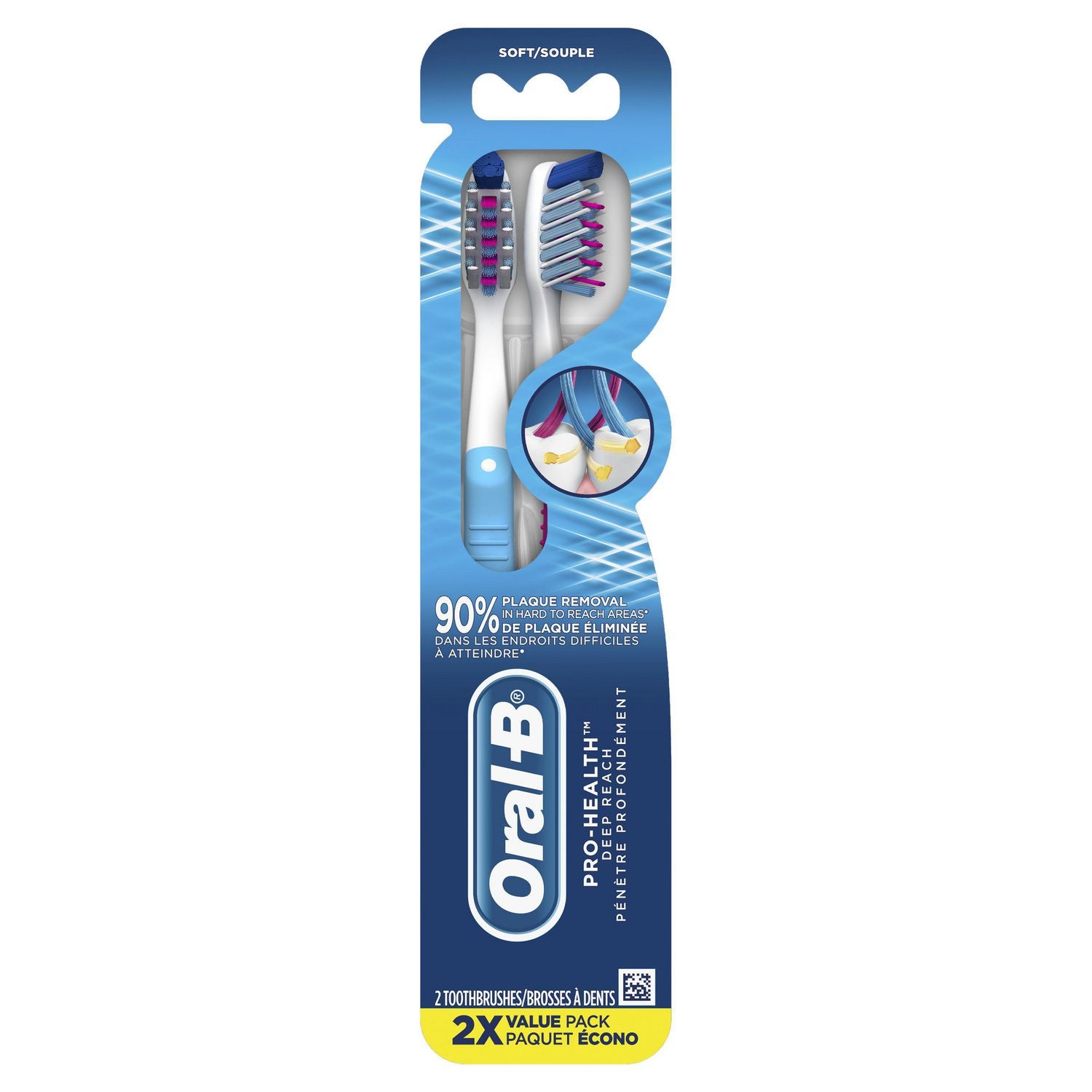 Oral-B Pro-Health Deep Reach, Soft - 2 toothbrushes