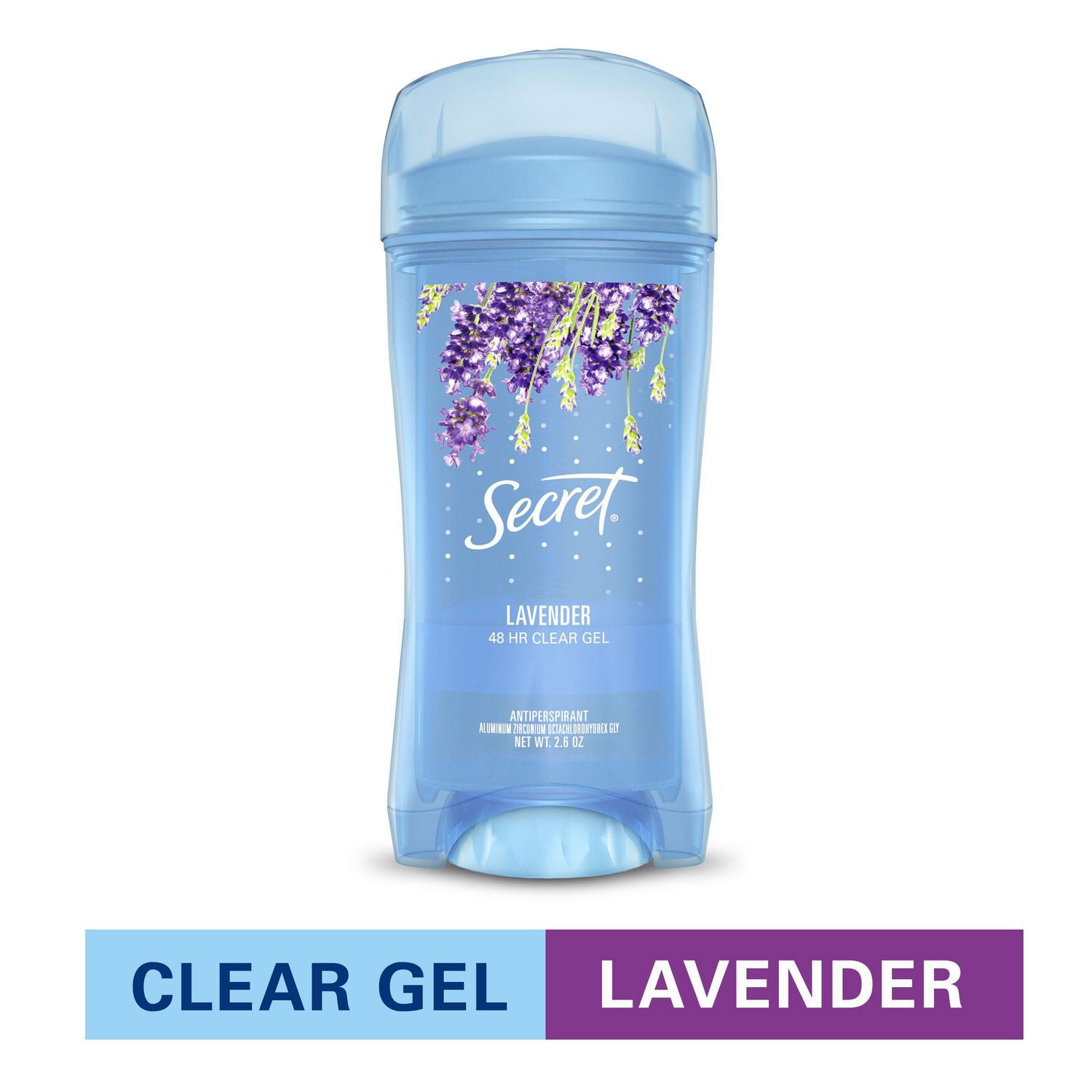 Secret Clear Gel Antiperspirant, Lavender - 73 g