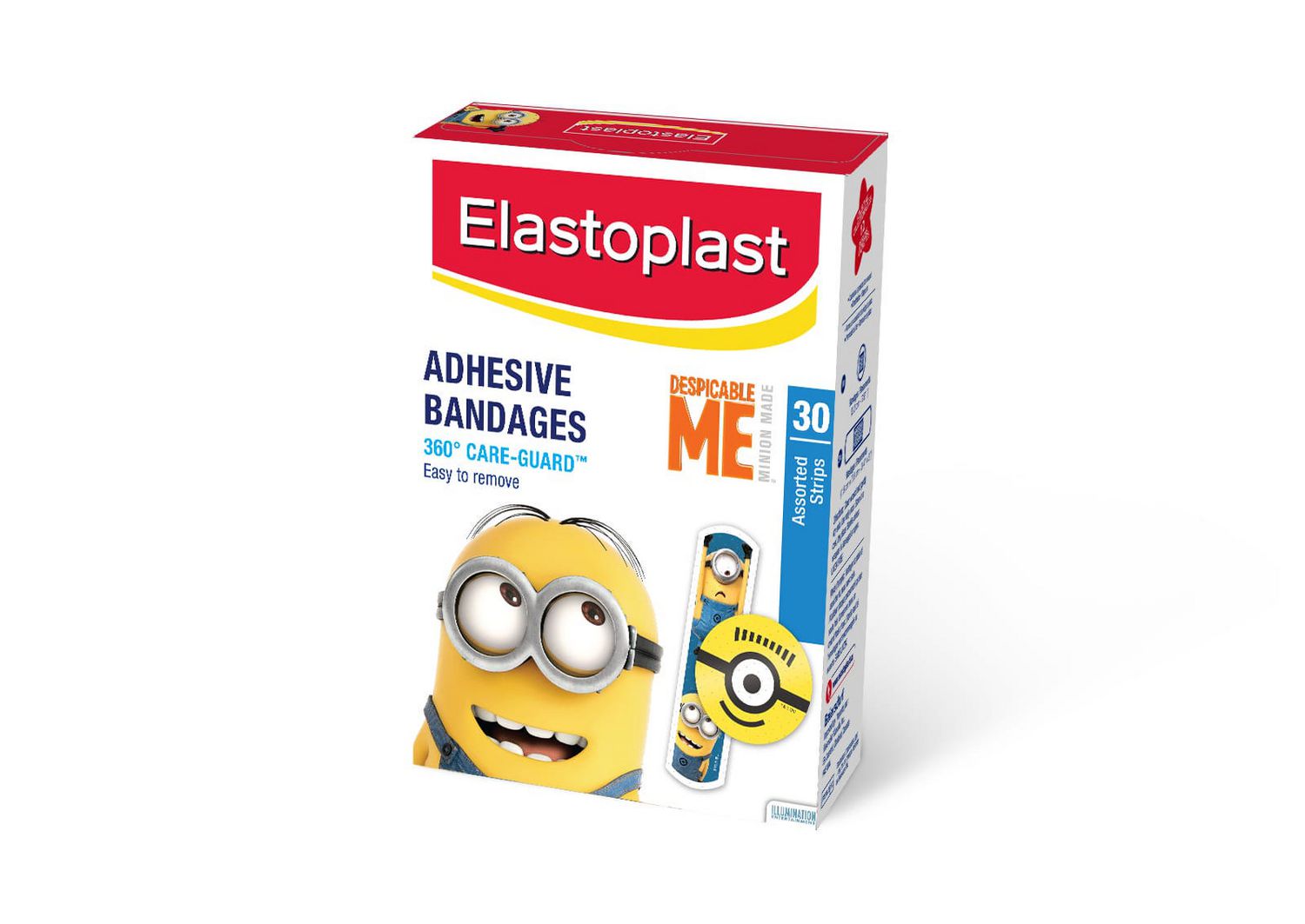 Elastoplast Adhesive Bandages, Minions - 30 assorted strips
