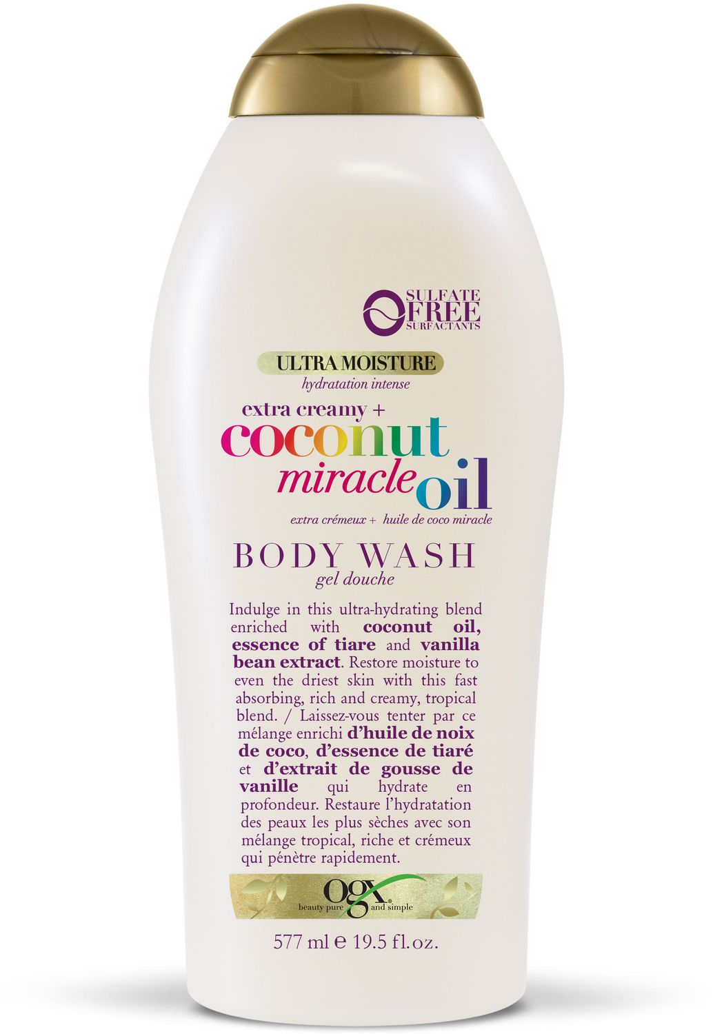 OGX Ultra Moisture Body Wash, Extra Creamy + Coconut Miracle Oil - 557 mL 