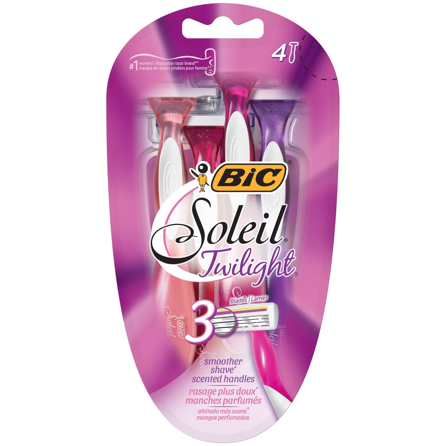 BIC Soleil Twilight Razors, 3-Blade - 4 razors