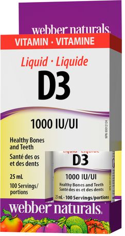 Webber Naturals Vitamin D3 Liquid 1000 IU - 25 ml