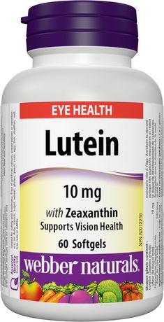 Webber Naturals Lutein with Zeaxanthin 10 mg - 60 softgels