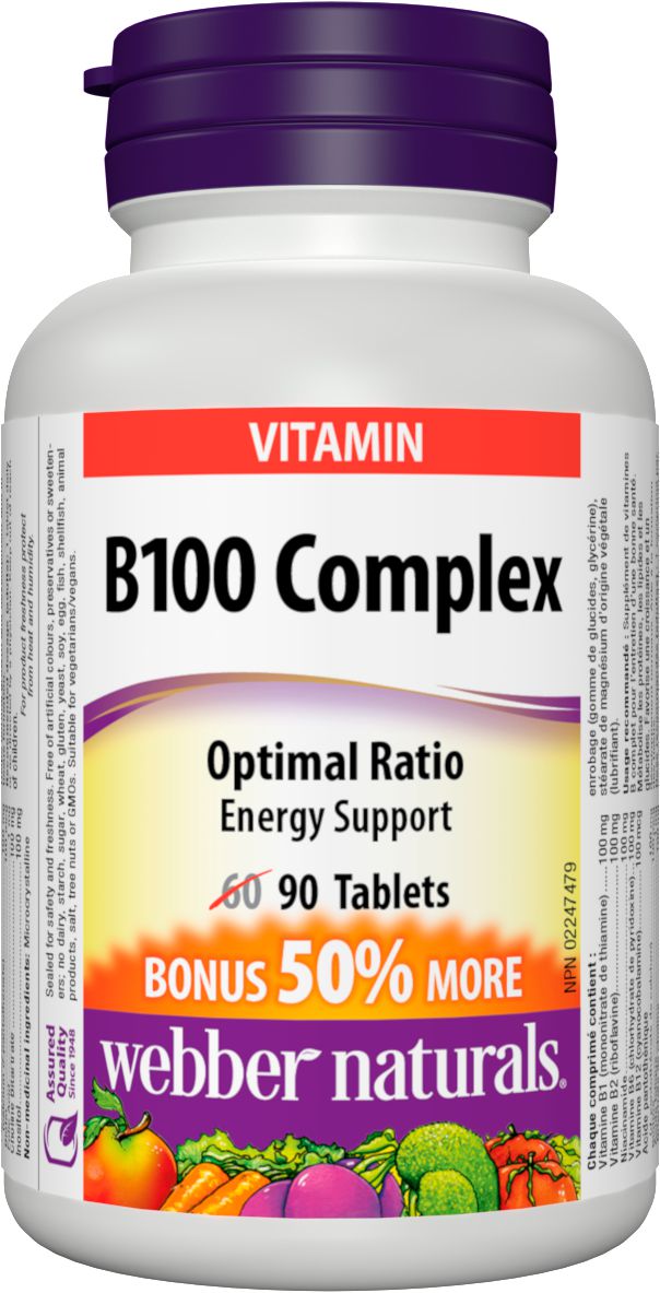 Webber Naturals B100 Complex - 90 tablets