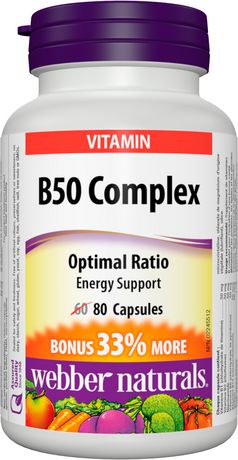 Webber Naturals B50 Complex - 80 capsules