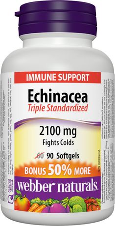 Webber Naturals Echinacea Triple Standardized 2100 mg - 90 softgels