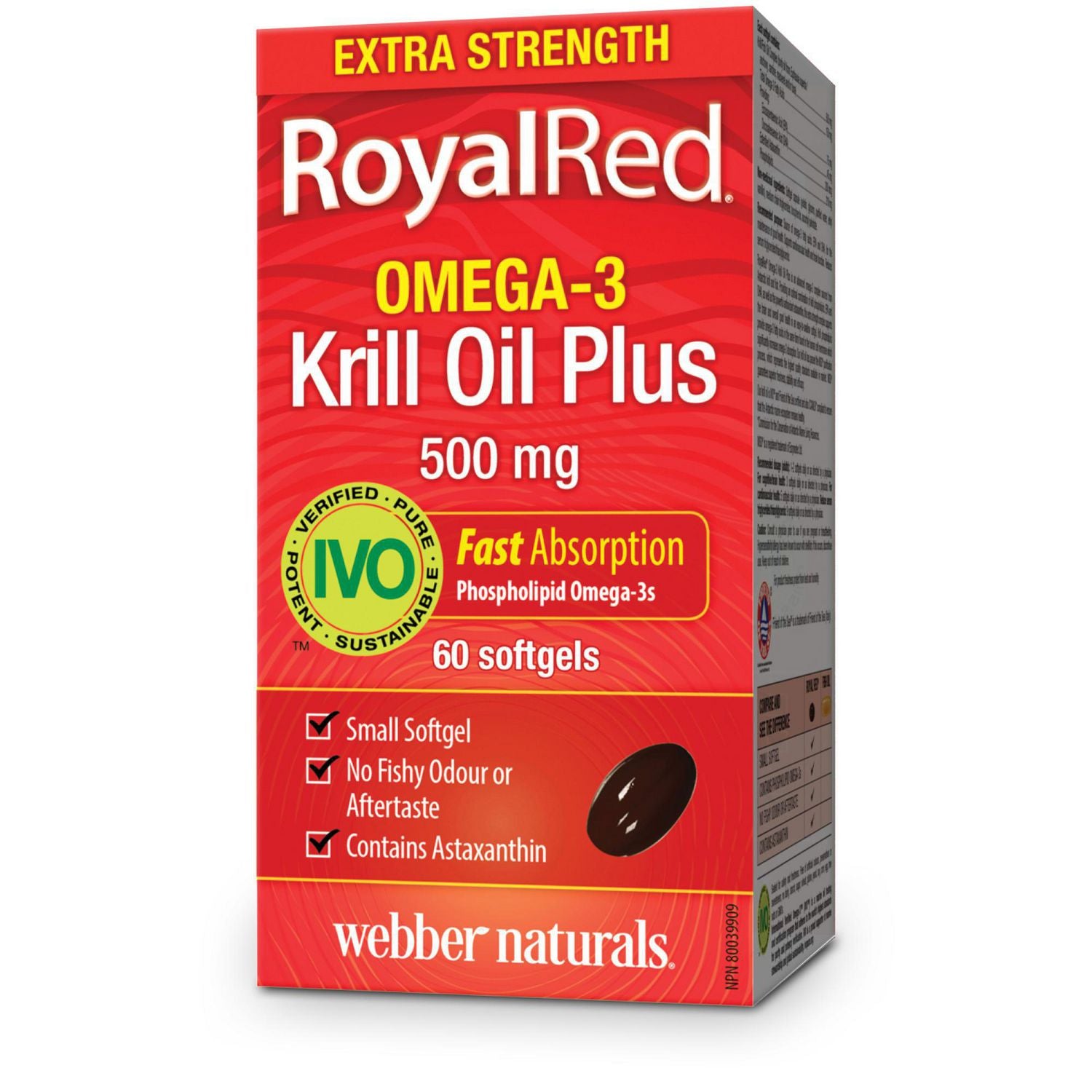 Webber Naturals Omega-3 Krill Oil Plus 500 mg - 60 softgels