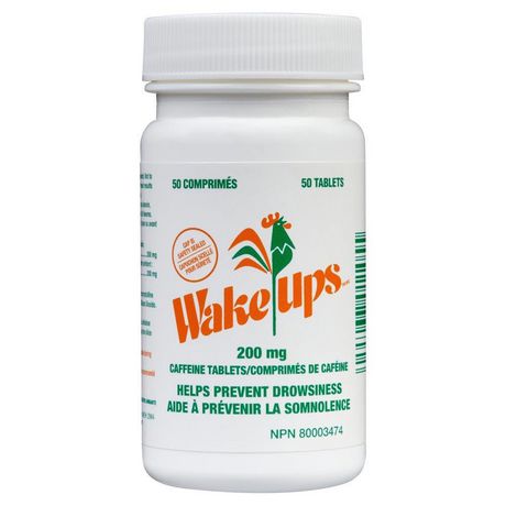 Wake Ups Caffeine Tablets - 50 tablets x 200 mg