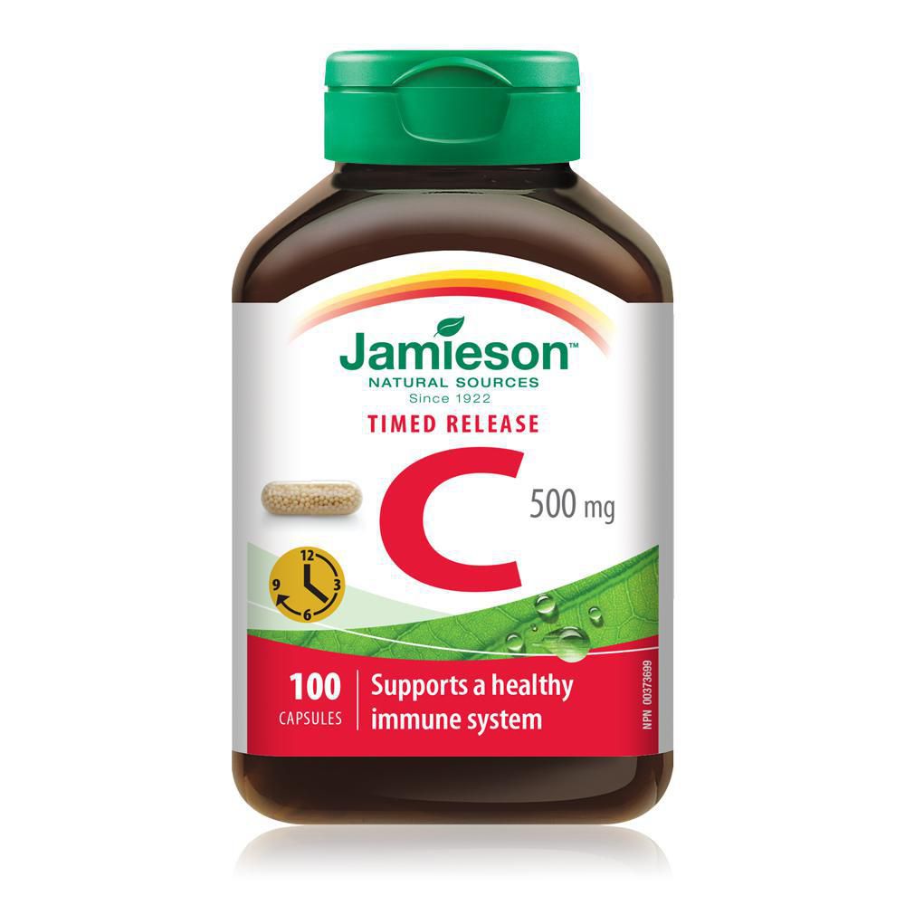 Jamieson Timed Release Vitamin C Caplets, 500 mg - 100 capsules