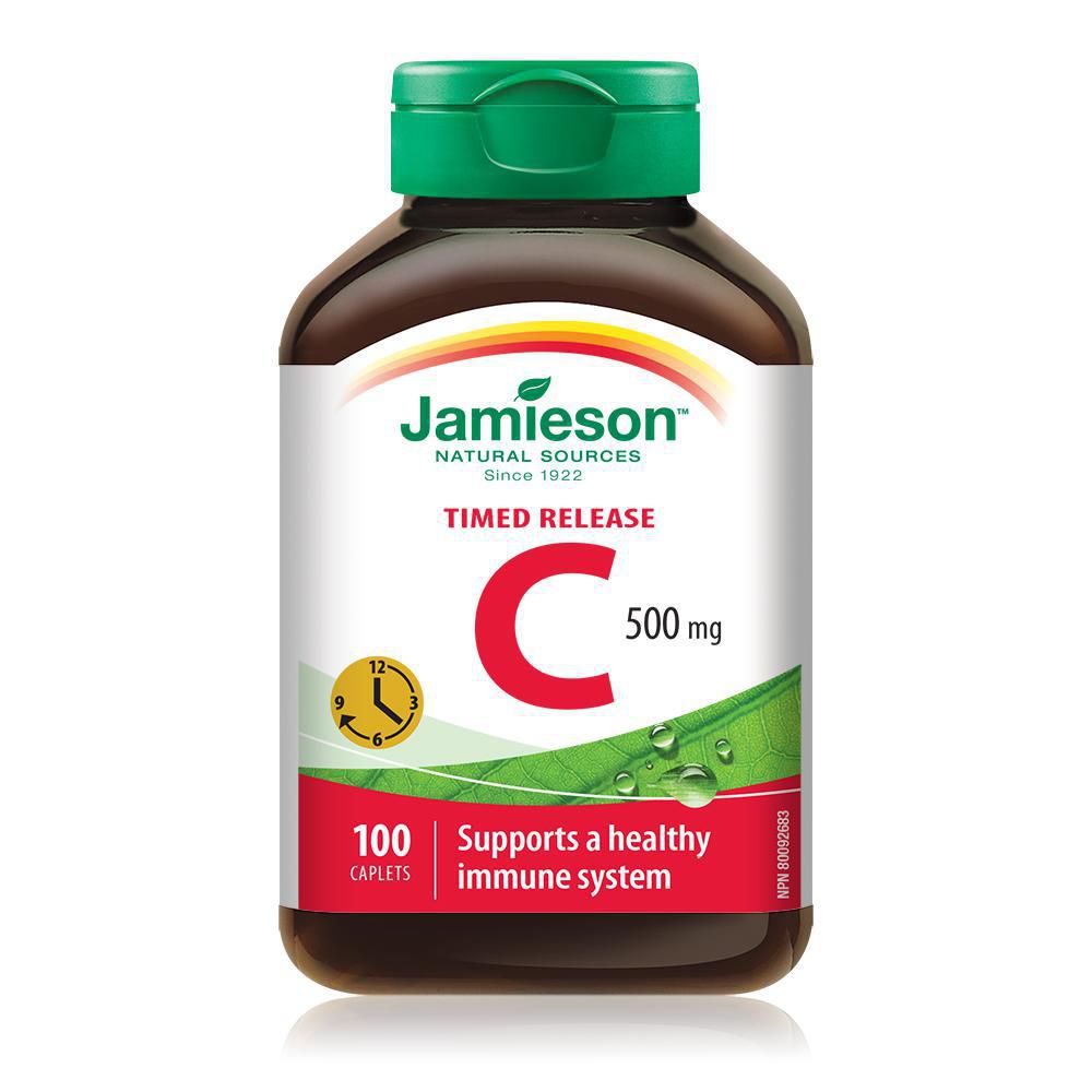 Jamieson Timed Release Vitamin C Caplets, 500 mg - 100 caplets