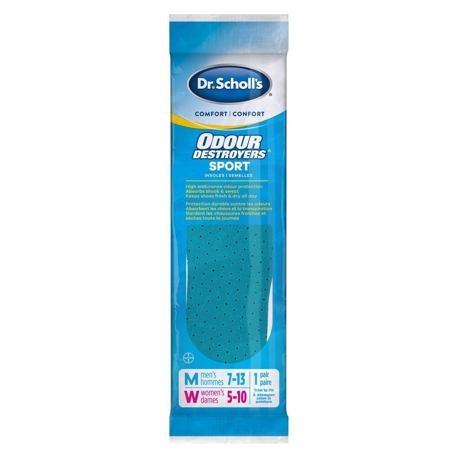 Dr. Scholl's Odour Destroyers Sport Insoles - 1 pair
