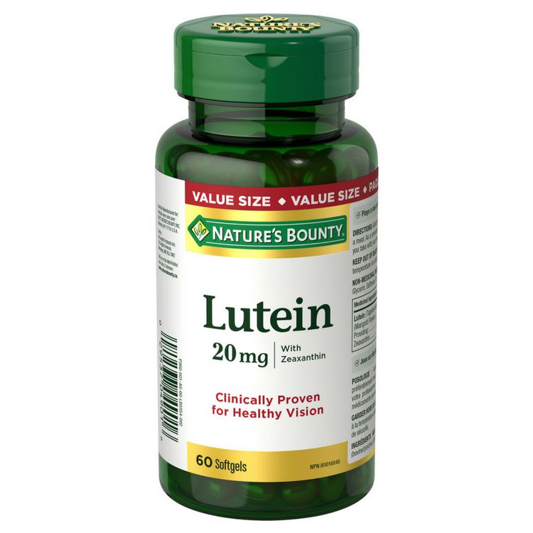 Nature's Bounty Lutein Value Size - 60 softgels