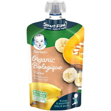 Load image into Gallery viewer, Gerber Organic Puree - 128 ml Banana Squash
