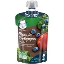 Load image into Gallery viewer, Gerber Organic Puree - 128 ml Apple Blueberries Spinach
