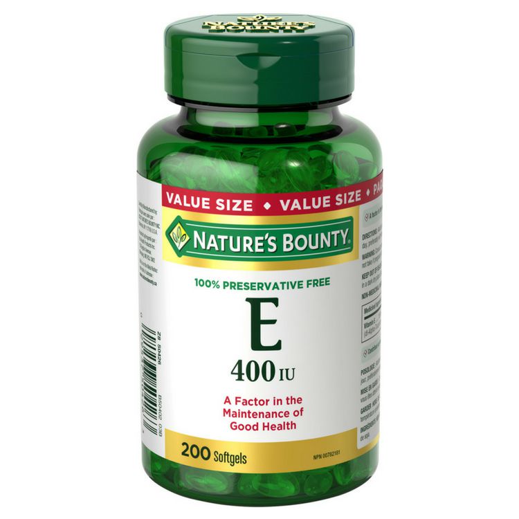 Nature's Bounty Vitamin E 400 IU - 200 softgels