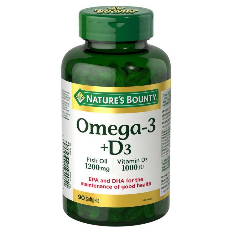 Nature's Bounty Omega 3 + D3 - 90 softgels