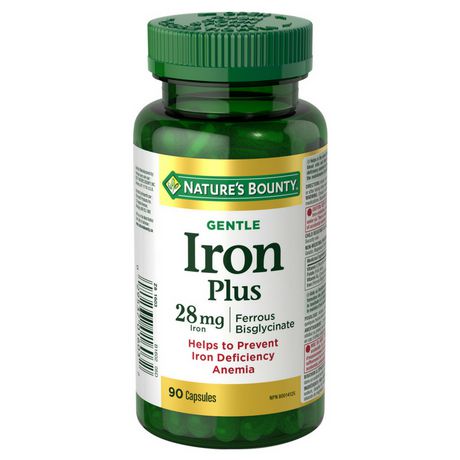 Nature's Bounty Gentle Iron 28 mg - 90 tablets