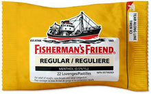 Load image into Gallery viewer, Fisherman&#39;s Friend Sucrose Free Regular (Menthol) Lozenges - 22 lozenges
