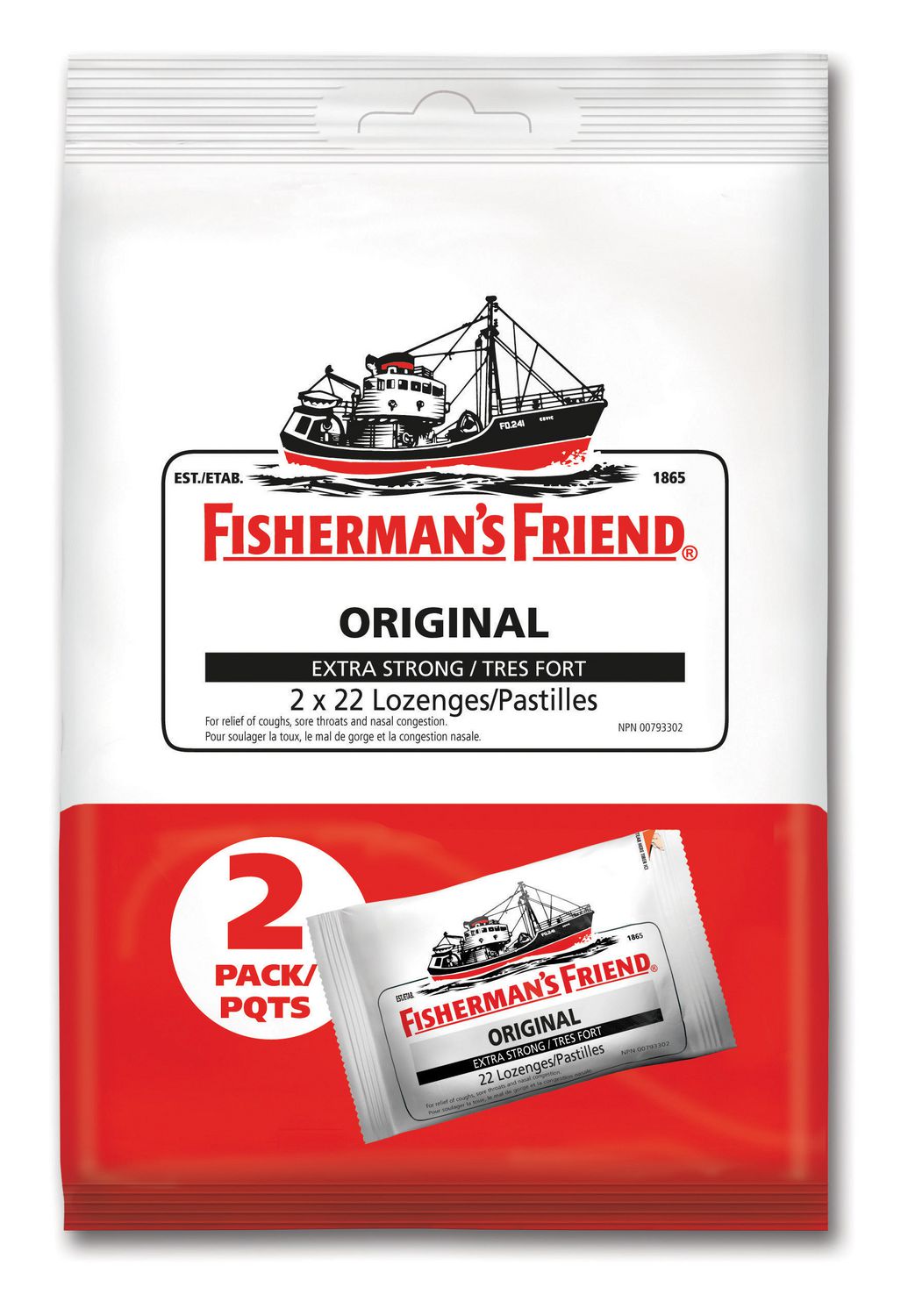 Fisherman's Friend, Original Extra Strong - 2 x 22 lozenges