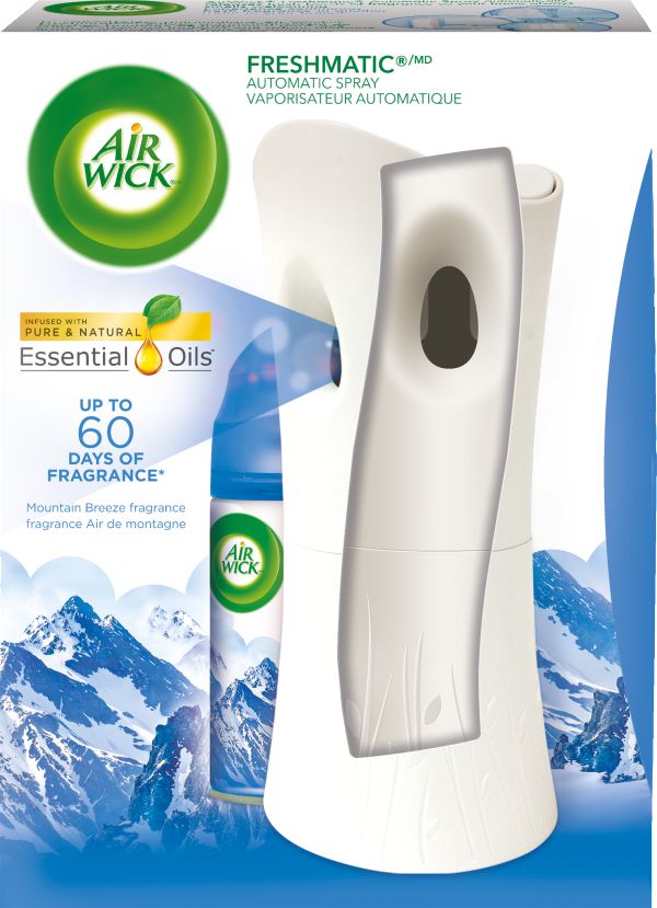 AirWick Freshmatic Air Freshener, Automatic Spray Kit, Mountain Breeze - 1 device + 1 refill