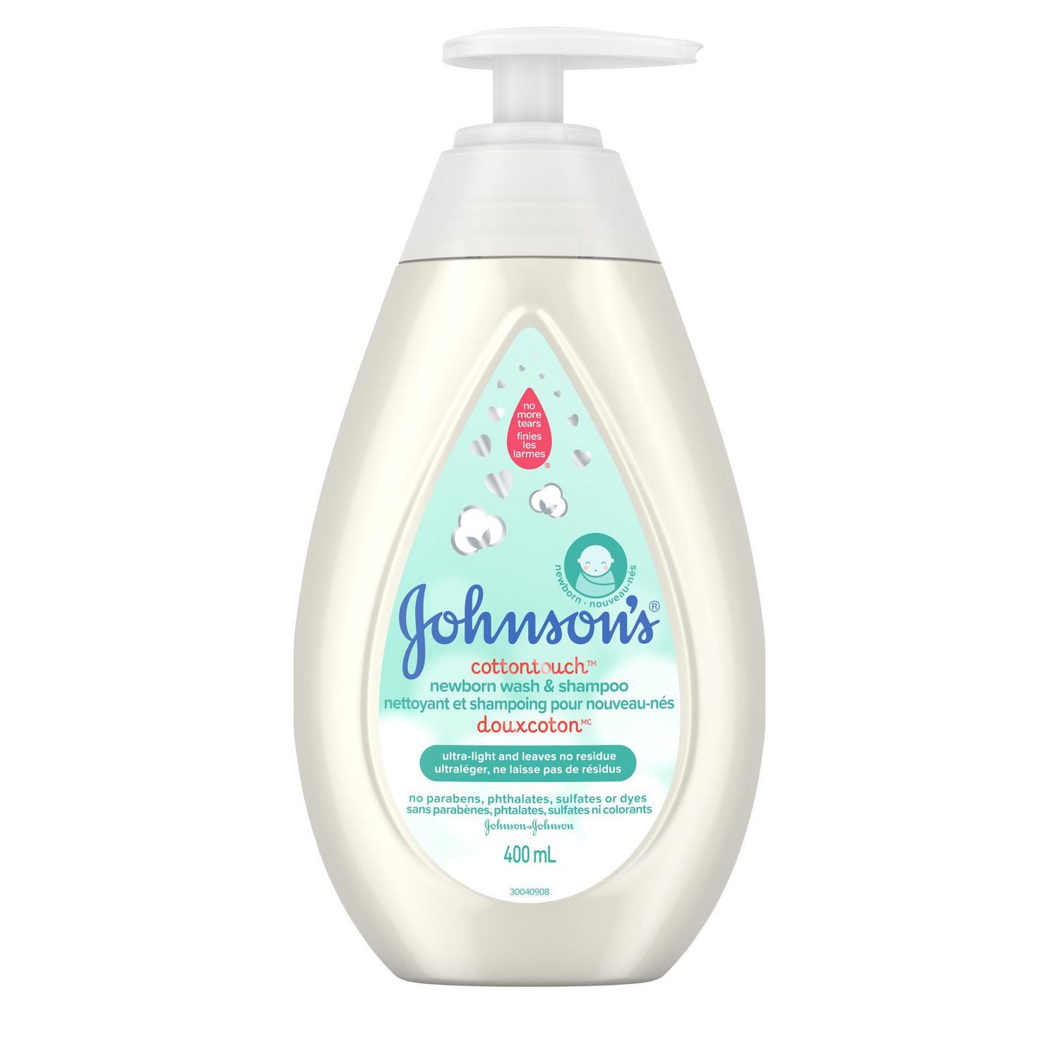 Johnson's Cottontouch Newborn Wash & Shampoo - 400 ml