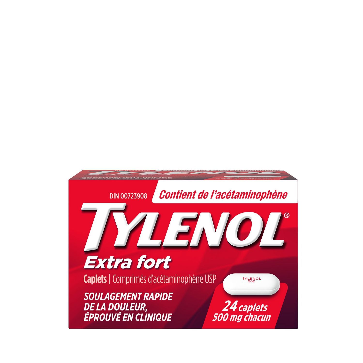 Tylenol Extra Strength Caplets - 24 caplets x 500 mg