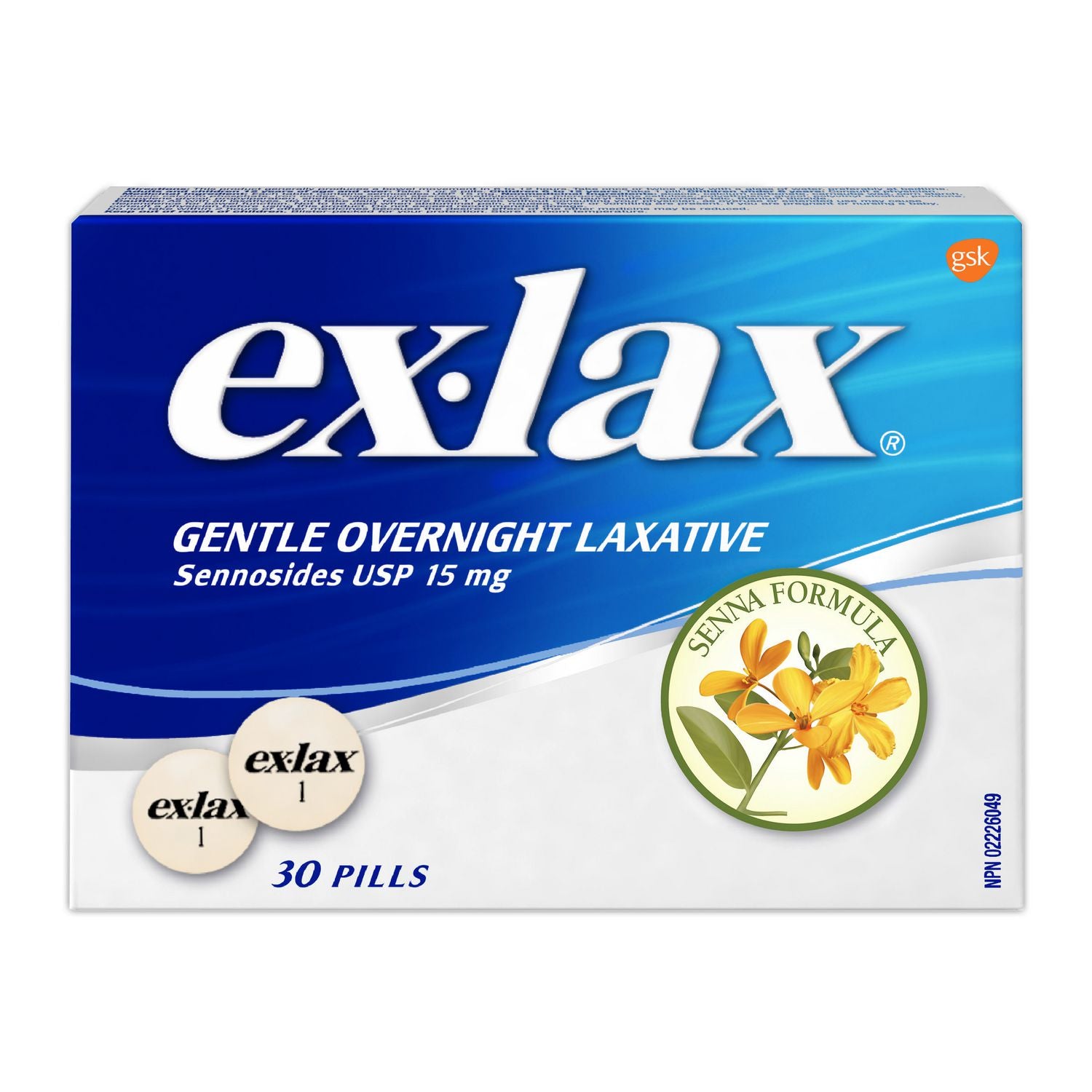 Ex-lax Gentle Overnight Laxative - 30 pills