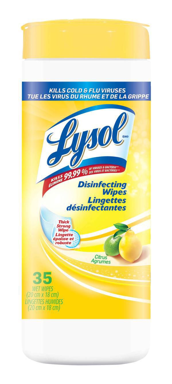 Lysol Disinfecting Wipes, 35 Wet Wipes, Citrus 