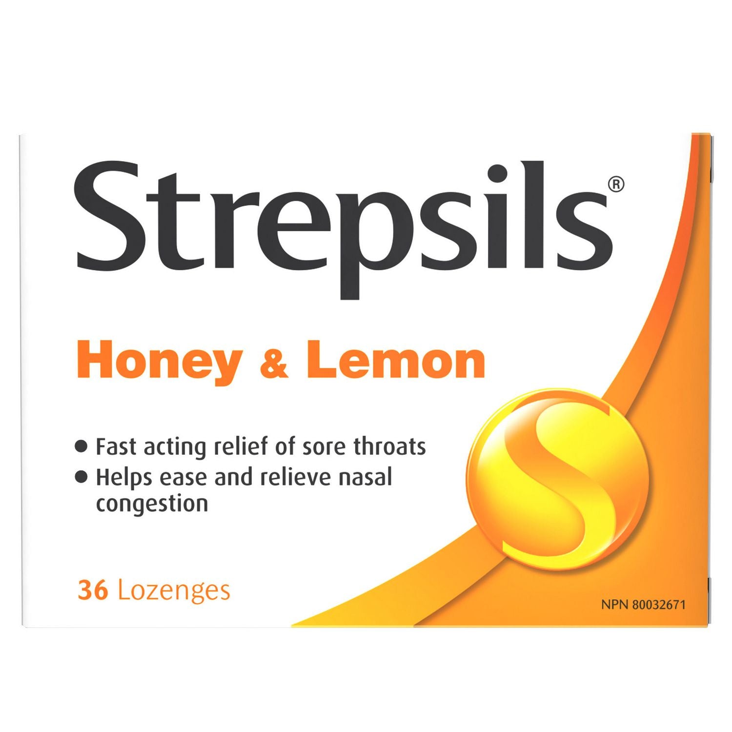 Strepsils Honey & Lemon Lozenges - 36 lozenges