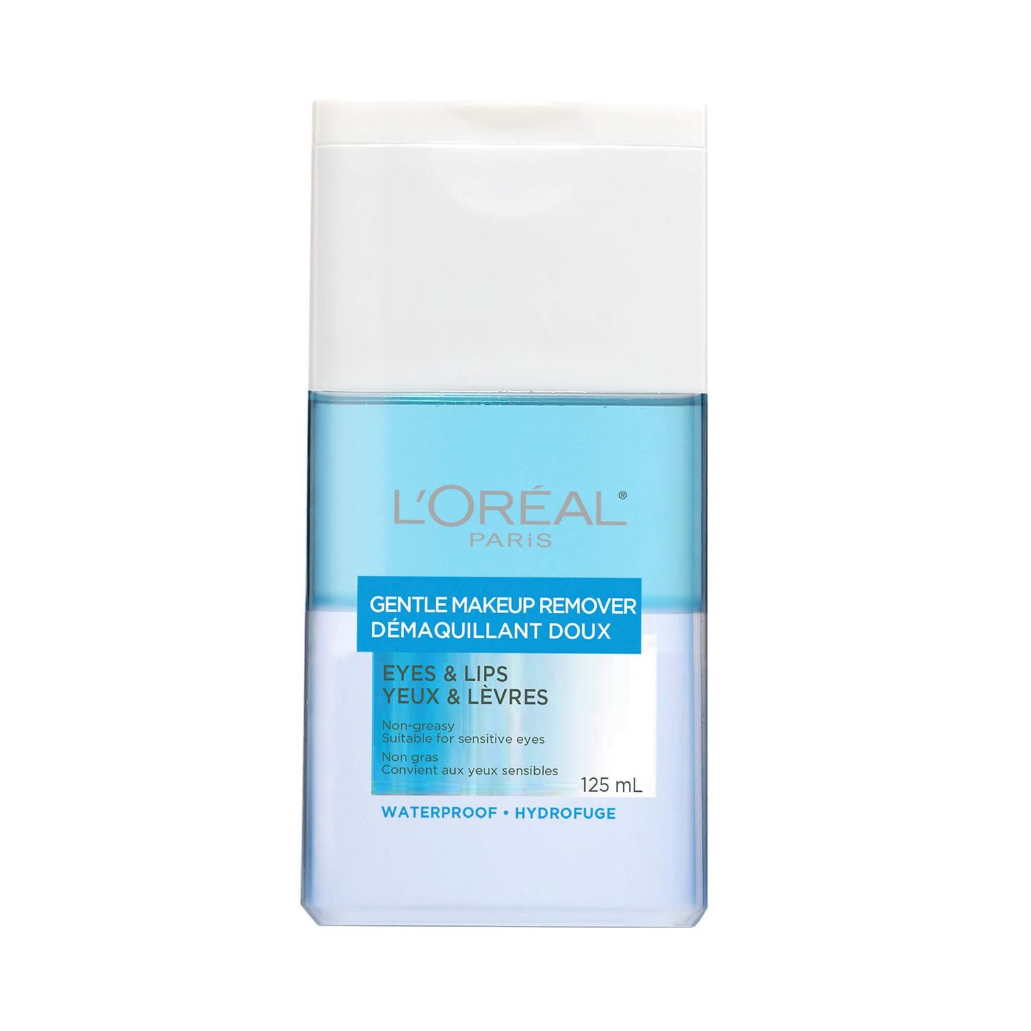 L'Oreal Gentle Makeup Remover, Eyes And Lips, Suitable For Sensitive Eyes, Waterproof - 125 mL 