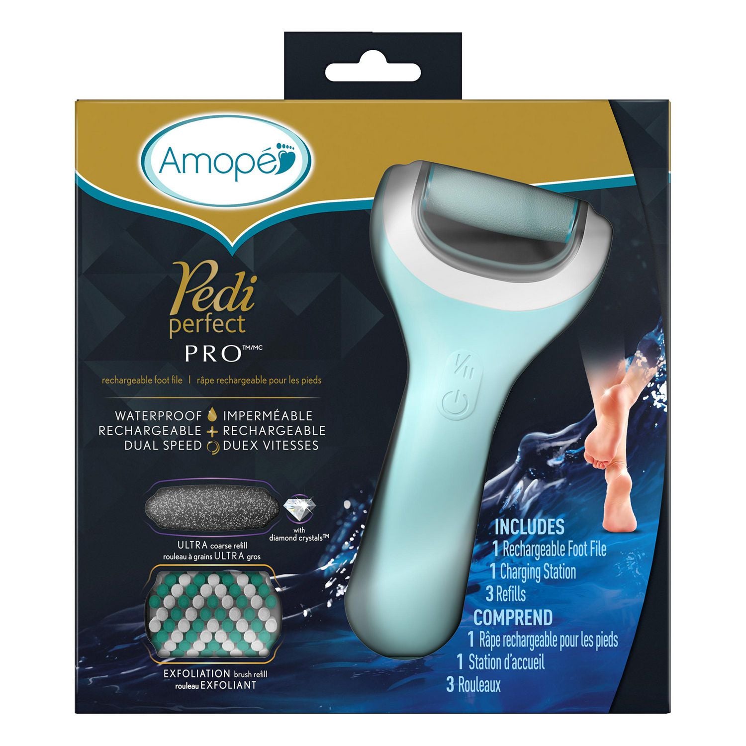 Amopé Pedi Perfect Pro Rechargeable Foot File