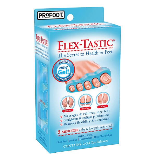 ProFoot Flex-Tastic Toe Relaxers - 2 gel toe relaxers