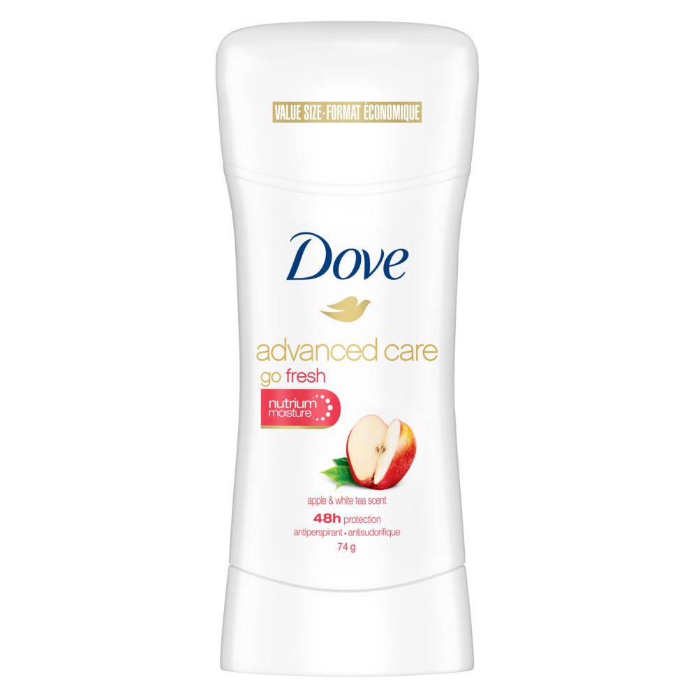 Dove Advanced Care, Go Fresh Antiperspirant, Apple & White Tea - 74 g