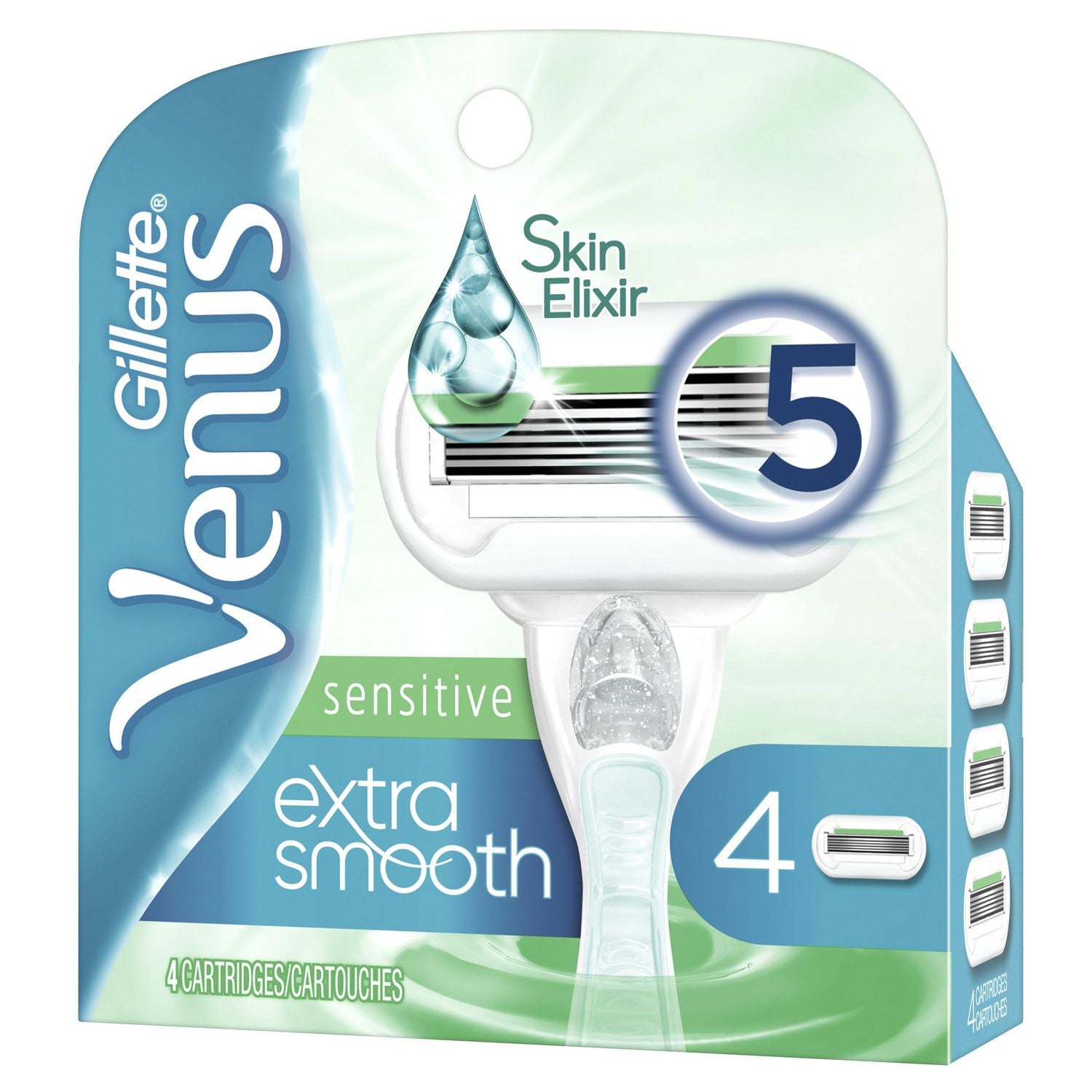 Gillette Venus Sensitive Extra Smooth Women's Razor Refills - 4 cartridges