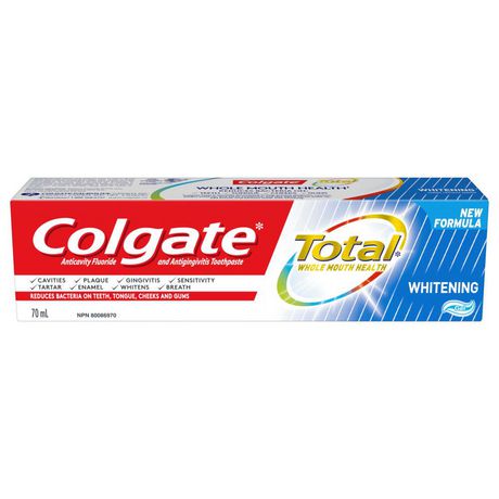 Colgate Total Whitening Toothpaste, Gel - 70 ml