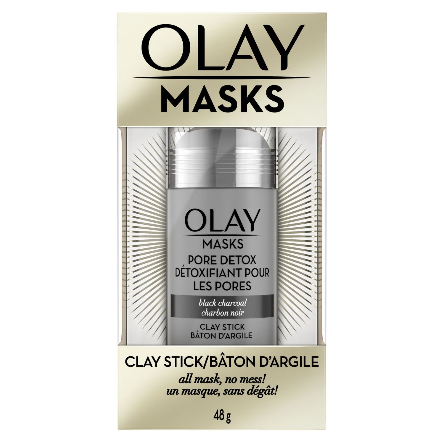 Olay Pore Detox Black Charcoal Clay Face Mask Stick - 48 g