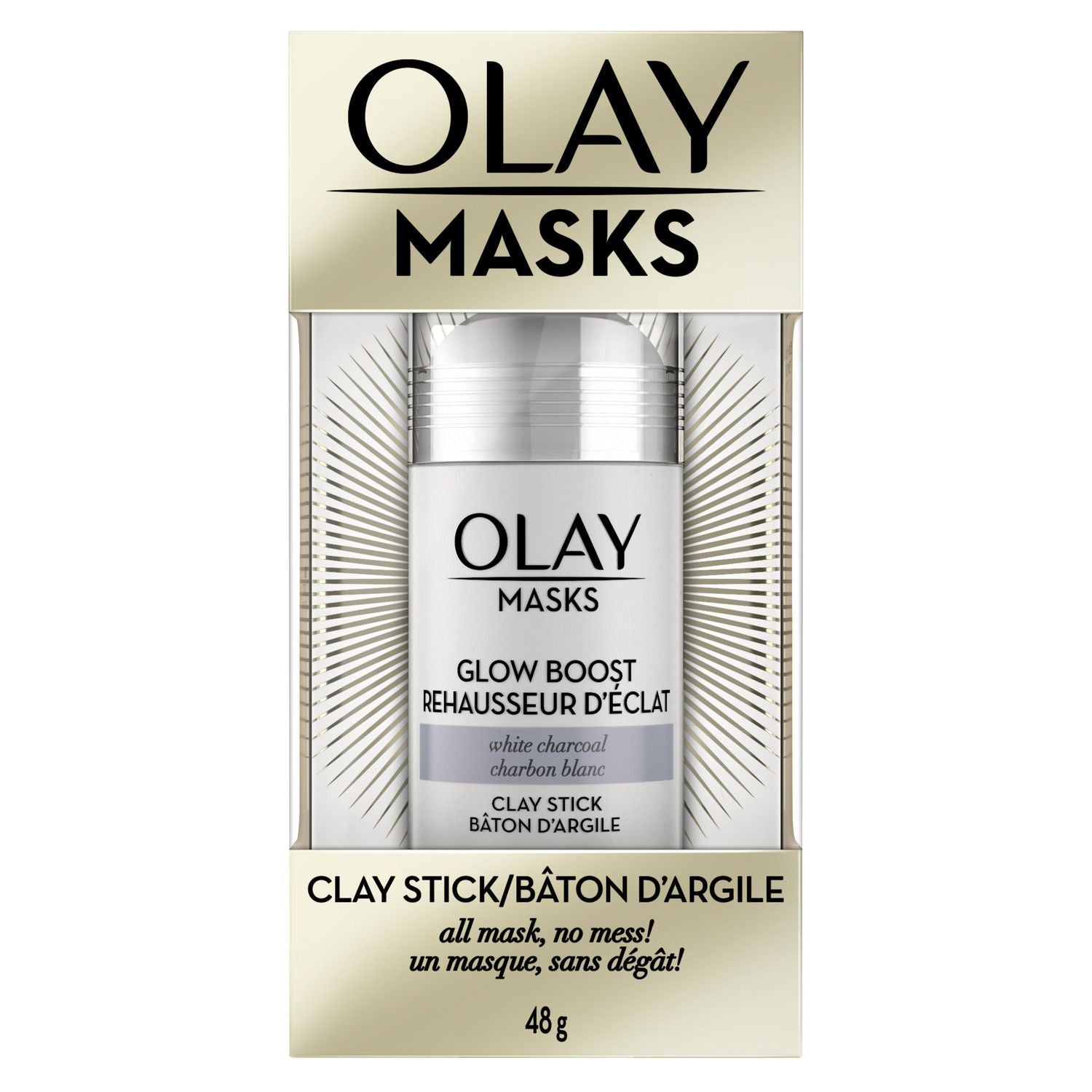 Olay Glow Boost White Charcoal Clay Face Mask Stick - 48 g