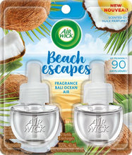 Load image into Gallery viewer, Air Wick Plug-in Air Freshener, Scented Oil Refills, Beach Escapes:  Bali Ocean Air - 2 refills
