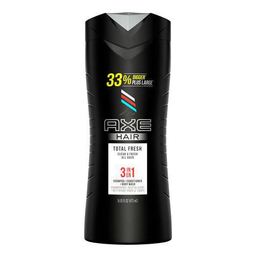 Axe Hair Total Fresh 3-in-1 Shampoo, Conditioner and Body Wash - 473 ml