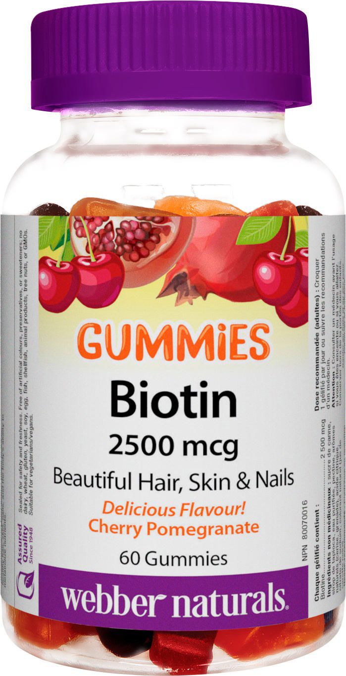 Webber Naturals Gummies Biotin 2500 mcg - 60 gummies
