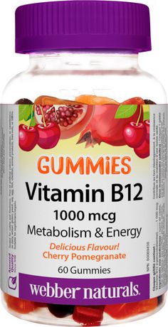 Webber Naturals Gummies Vitamin B12 1000 mcg - 60 gummies