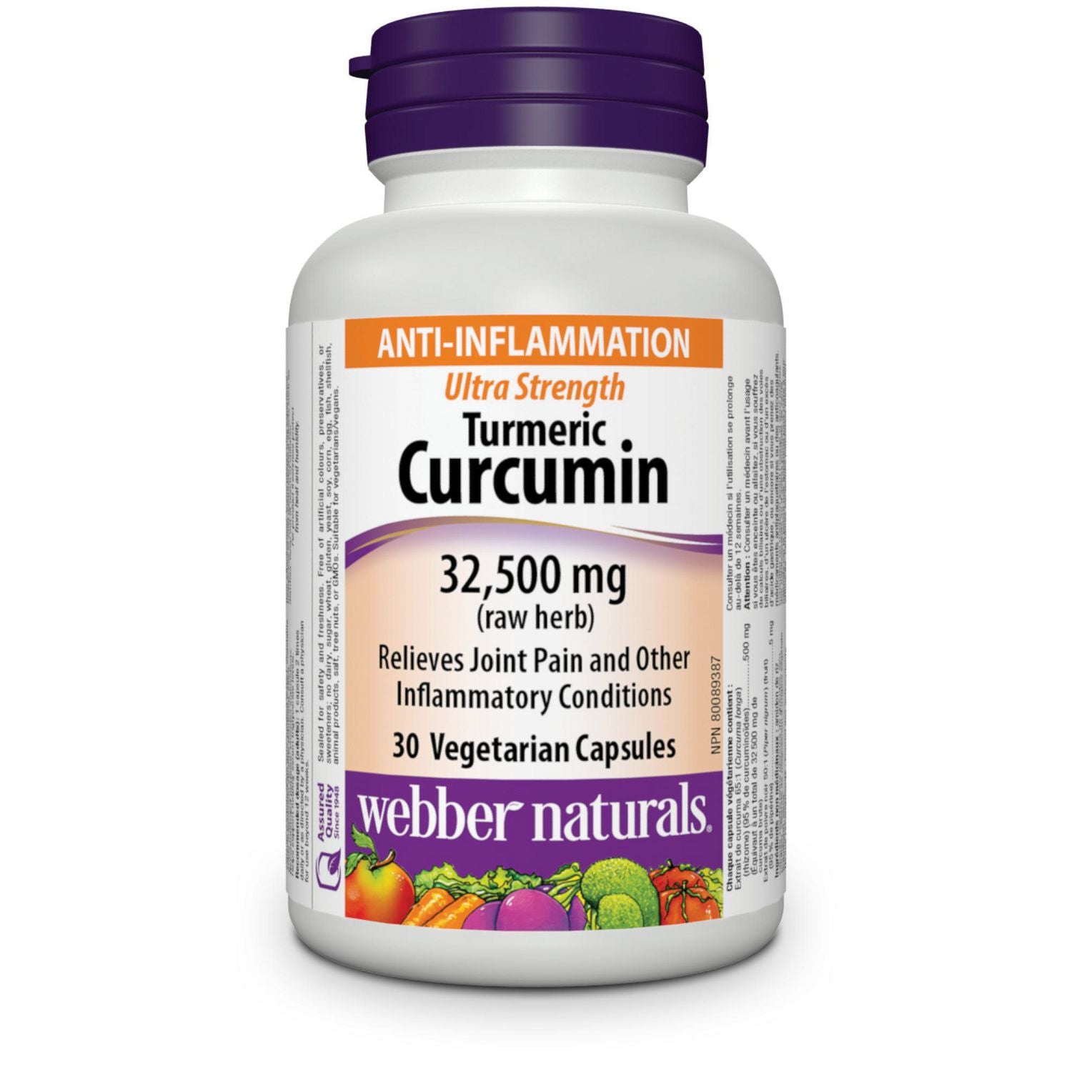 Webber Naturals Ultra Strength Turmeric Curcumin 32500 mg - 30 capsules
