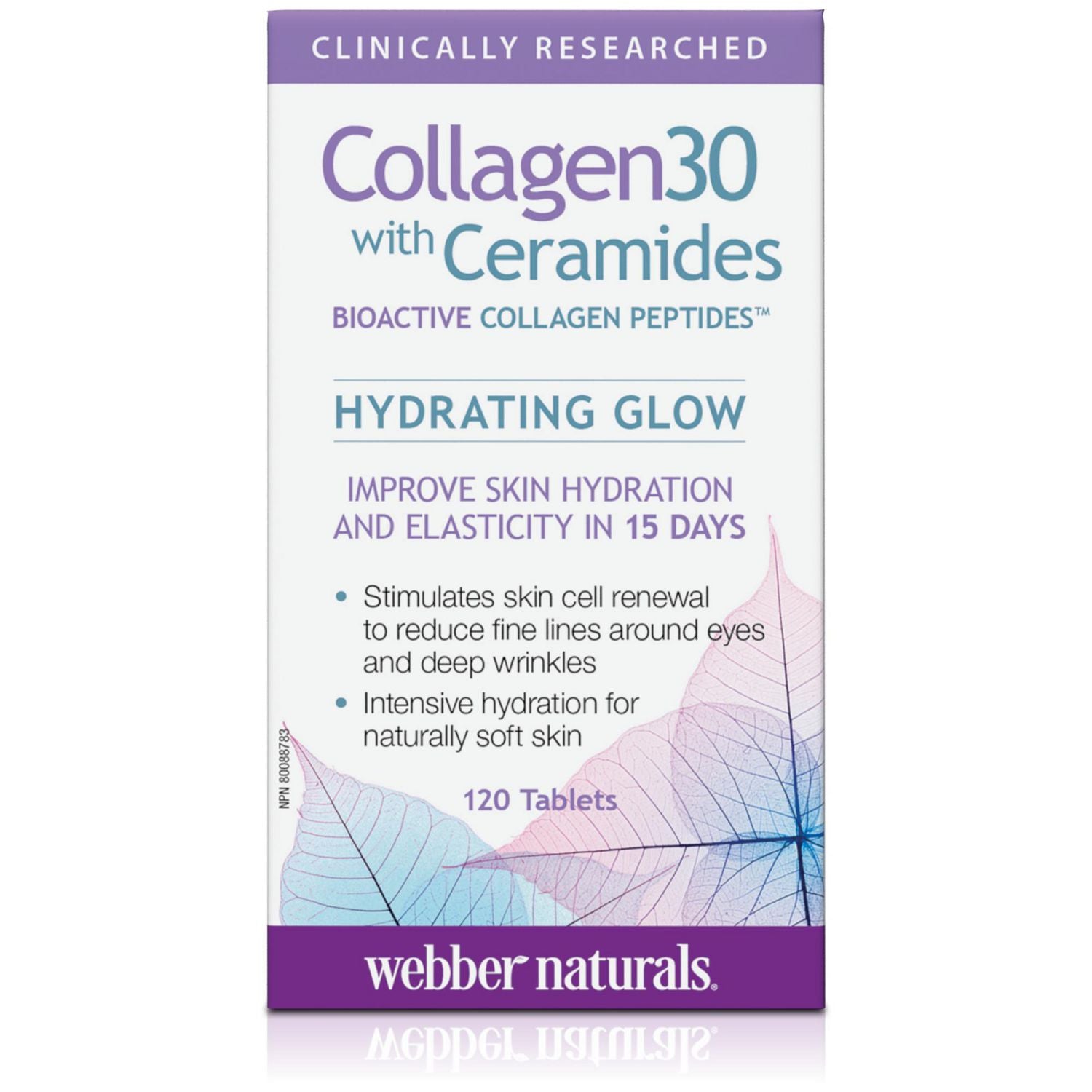 Webber Naturals Collagen30 with Ceramides Bioactive Collagen Peptides - 120 tablets