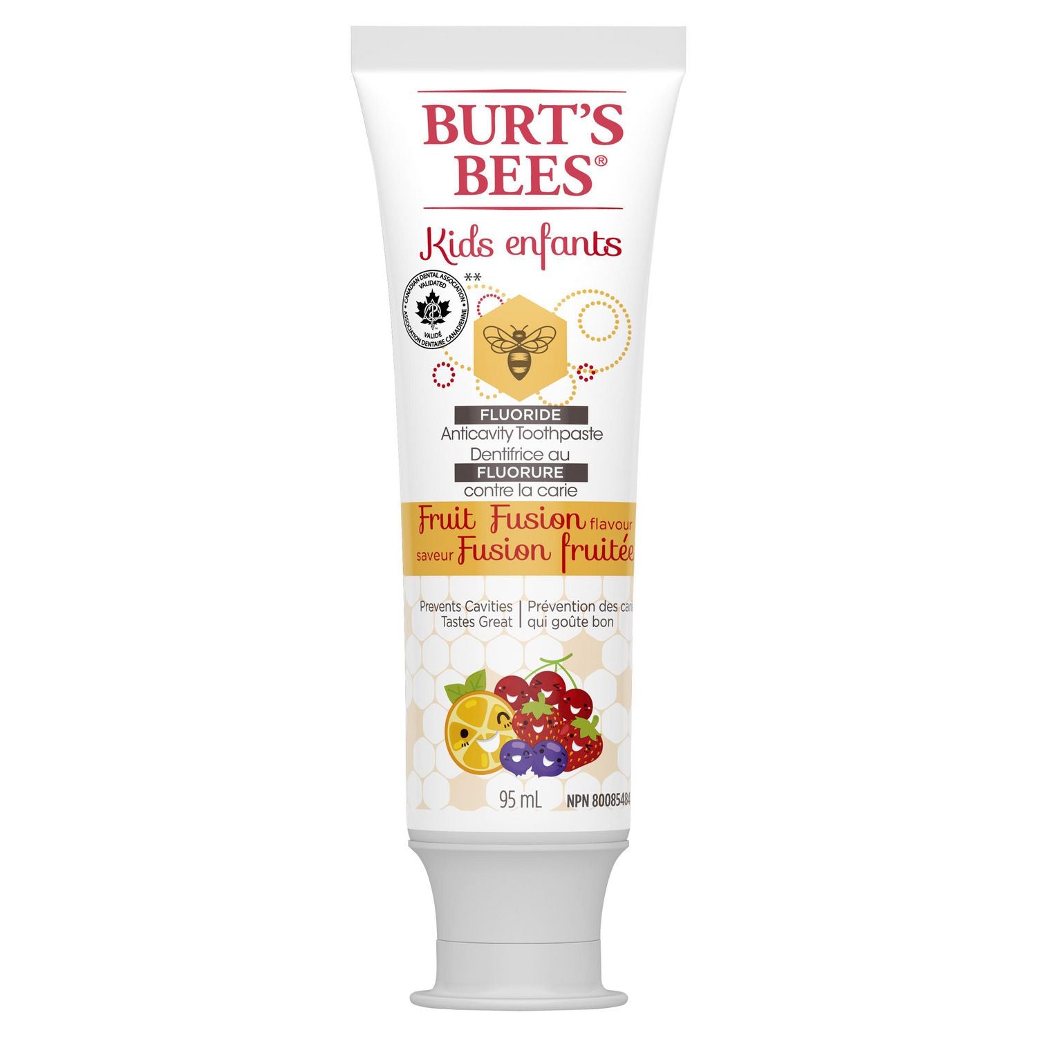 Burt's Bees Kid's Toothpaste with Fluoride, Fruit Fusion - 95 ml